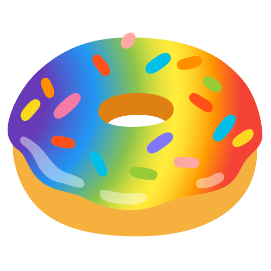 Rainbow Donut